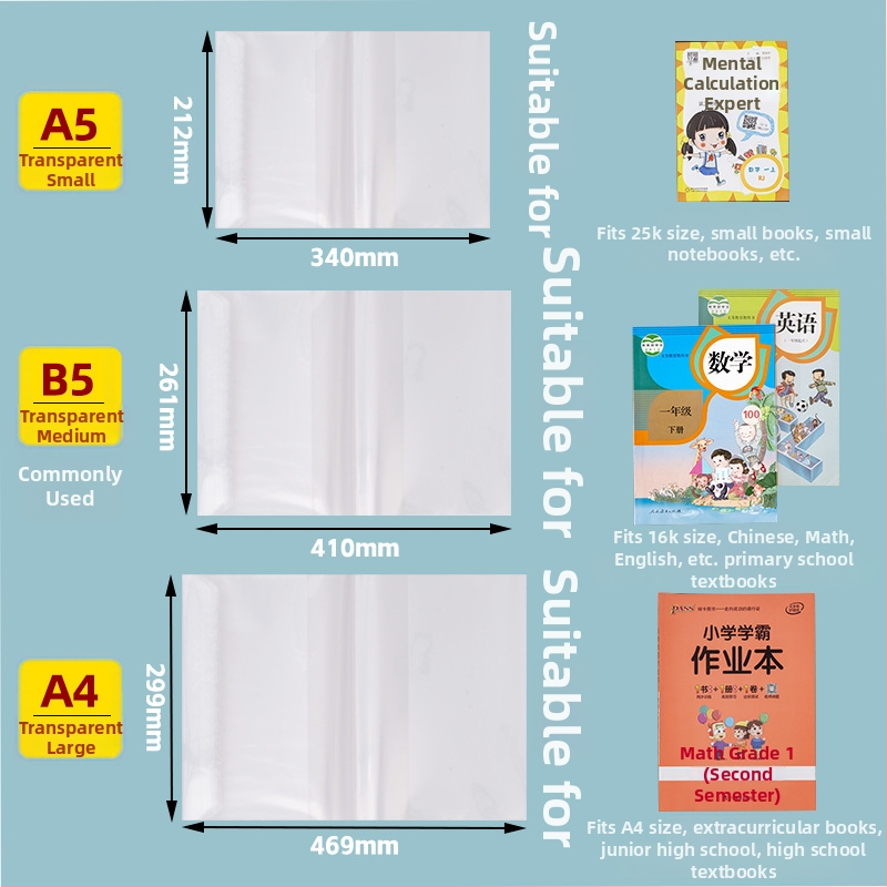 PP lipnioji knygų viršelio plėvelė mokyklų vadovėliams — Prekės ženklas: Super Genuine; Medžiaga: PP; Importuota: Ne; IP leidimas: Ne