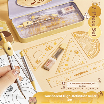 Kaba Bear neljaosaline joonlaudade komplekt õpilastele, mudel KBX-3114, plastikust