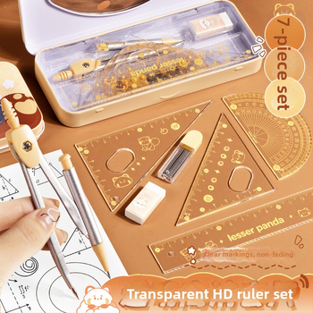 Kaba Bear neljaosaline joonlaudade komplekt õpilastele, mudel KBX-3114, plastikust