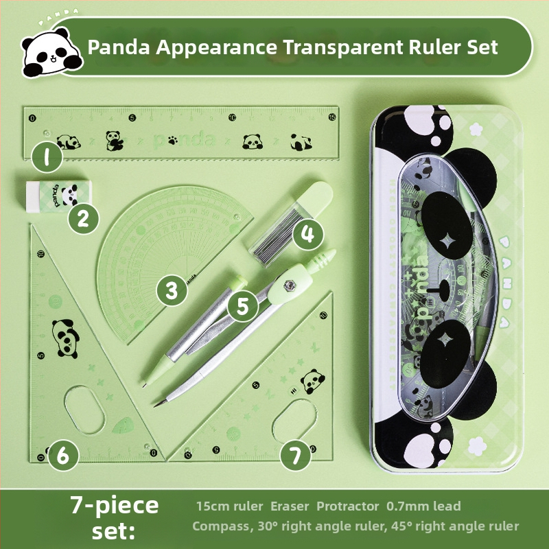 Kaba Bear neljaosaline joonlaudade komplekt õpilastele, mudel KBX-3114, plastikust