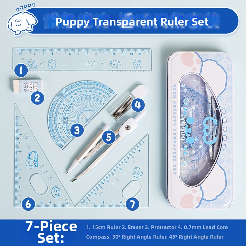 Kaba Bear neljaosaline joonlaudade komplekt õpilastele, mudel KBX-3114, plastikust