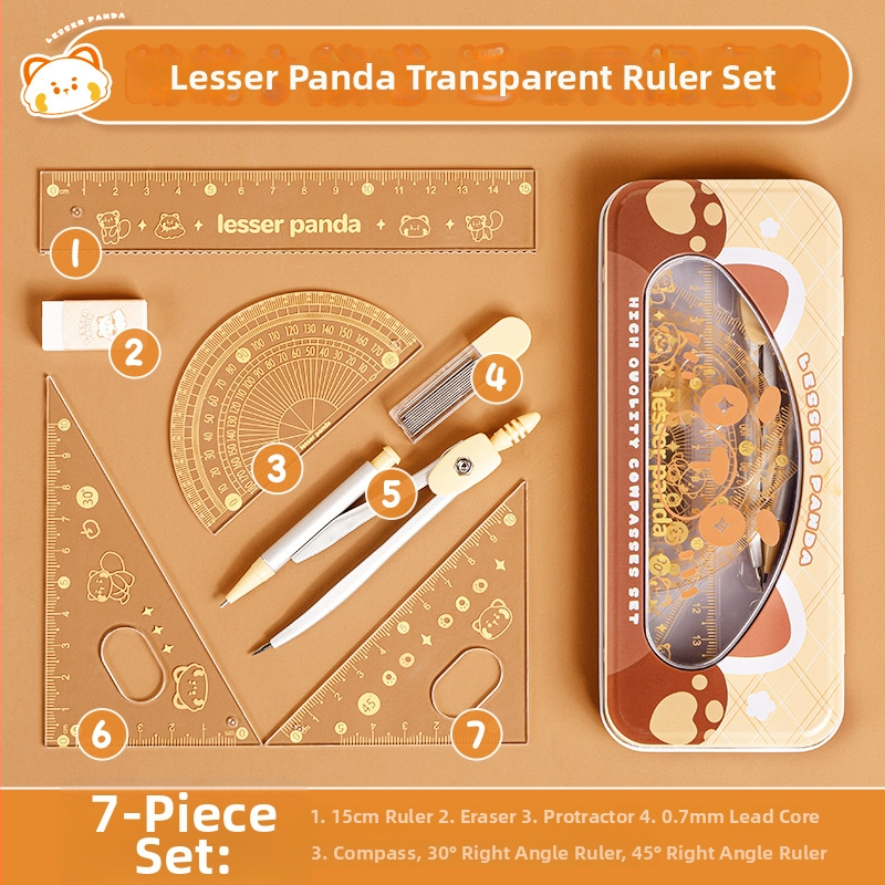 Kaba Bear neljaosaline joonlaudade komplekt õpilastele, mudel KBX-3114, plastikust