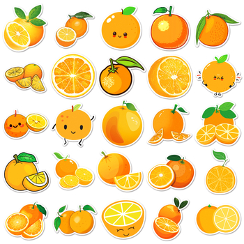 Manqian karikatūrinių vaisių lipdukai – 50 vnt., lipnūs, atsparūs vandeniui, ofsetinis spausdinimas, 30 g kiekvienam, skirtas DIY planavimo knygelėms ir telefono dėklų dekoravimui