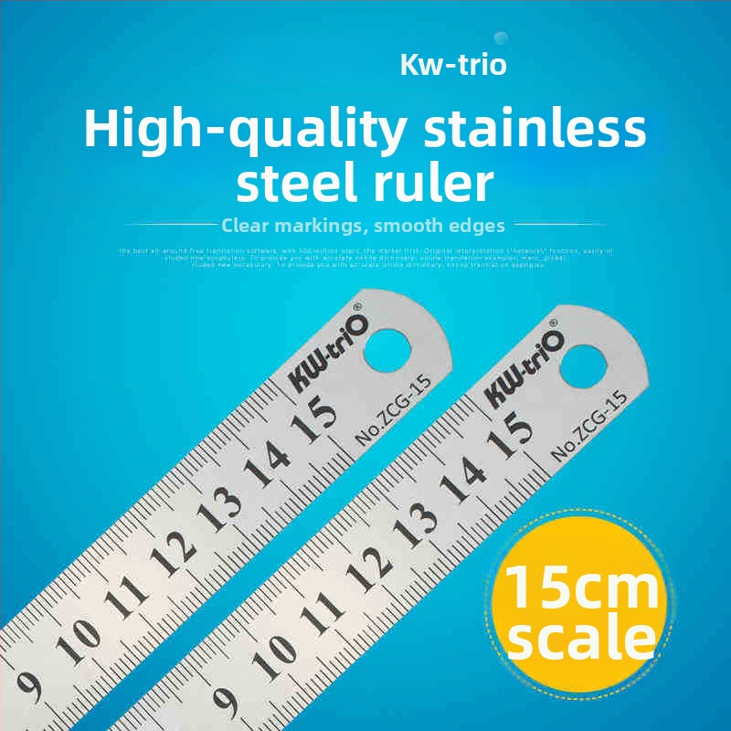 Metallist joonlaud, kahepoolsed skaala, ristkülikukujuline, paksus 0,7–0,8 mm, mudel ZCG-15