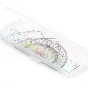 Kokuyo CLCA plastmassist joonlaudade komplekt koos läbipaistva nurgamõõtjaga ja kolmnurkjoonlaudiga, kaal 0,095 kg