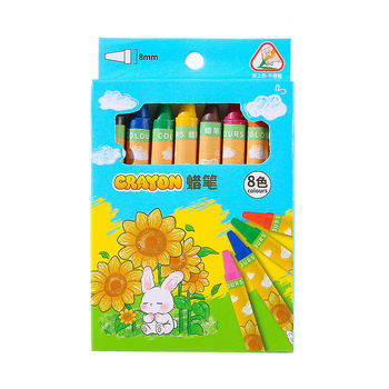 Детски комплект маслени пастели в кутия – модел a1229, изтриваем, хартиен корпус, многоцветни пълнители