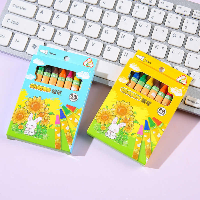 Детски комплект маслени пастели в кутия – модел a1229, изтриваем, хартиен корпус, многоцветни пълнители