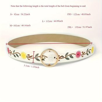 Ženski pojas Y2K s vezom, PU materijal, metalna kopča od legure, kopča s iglom, širina 2–4 cm