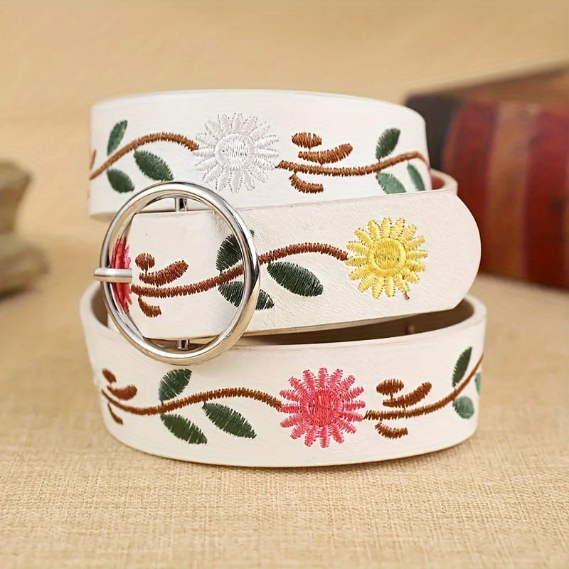 Ženski pojas Y2K s vezom, PU materijal, metalna kopča od legure, kopča s iglom, širina 2–4 cm