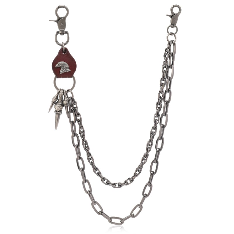 Unisex metallist vööketi, hip-hop stiil, kahekordne rõngas, pikkus 60-80 cm, kohandatav