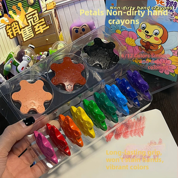 Lillekujulised kriidid maalimiseks — kingitus komplekt, kohandatav, pakend kartongist/plastikust