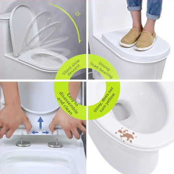 tualeto dangtis, U formos, iš PP plokštės, su amortizatoriumi, skylės atstumas 20–40 mm, modelis 20250802