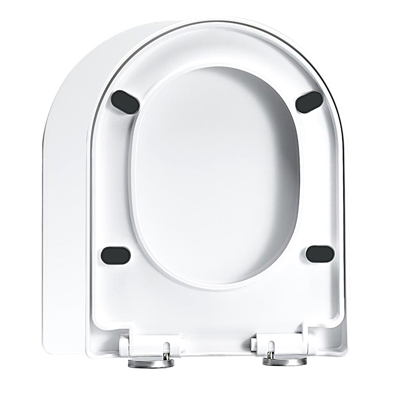 Capac pentru scaunul de toaletă, în formă U, din placă PP, cu amortizor, distanța între găuri reglabilă 20–40 mm, model 20250802