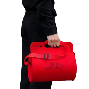 Filc cilindrinė rankinė, didelė talpa, medžiaga: cheminės pluoštas