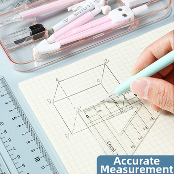 Geomeetria tööriistade komplekt õpilastele (mudel 1003; materjal: plastik; neto kaal: 120 g; komplekt sisaldab kompassi ja joonestusvahendit; pakkimine: karbis)