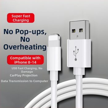 Pinshun USB į Lightning duomenų kabelis, PD greitas įkrovimas, viengubas kištukas, TPE medžiaga