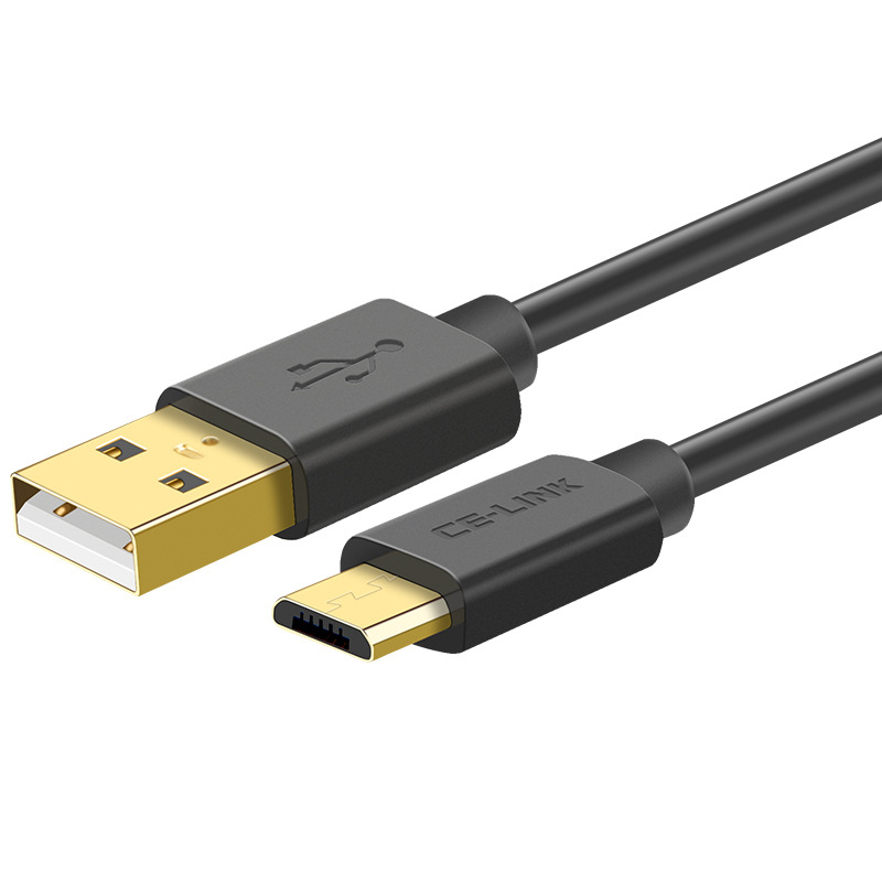 CE-LINK Micro USB duomenų kabelis - grynas varinis laidininkas, pynuotas skydas su aliuminio folija ir žemės laidu, PVC korpusas, automatinis išjungimas
