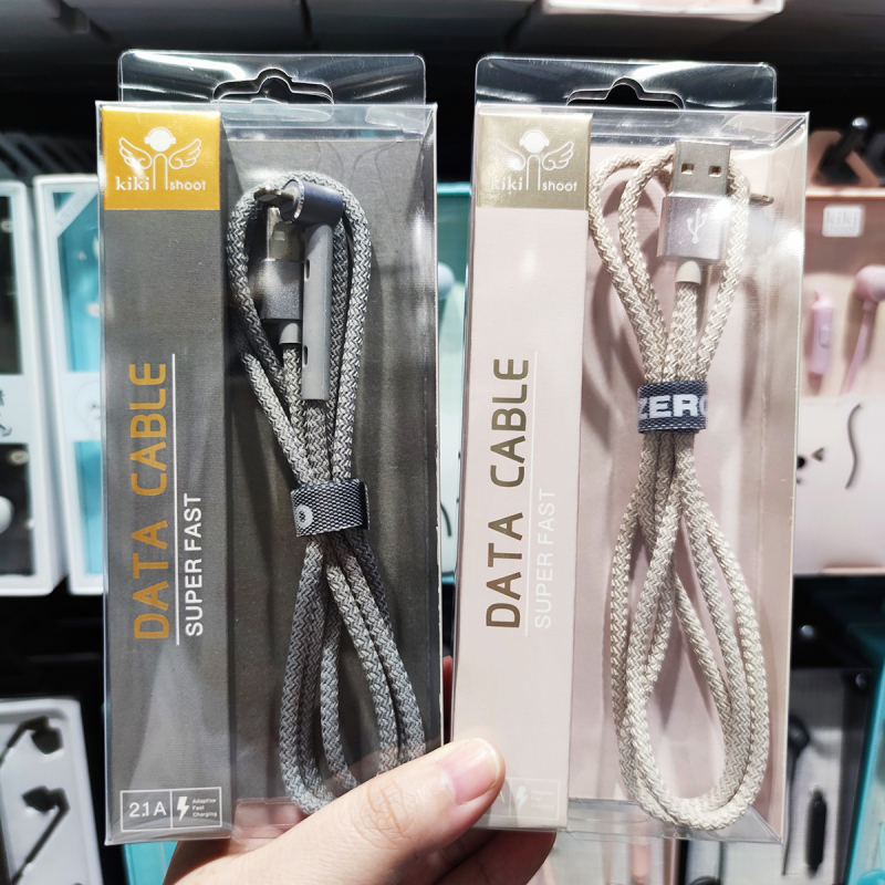 Kiki USB duomenų įkrovimo kabelis, 2.1A, USB sąsaja, viengala galvutė, modelis SD-170