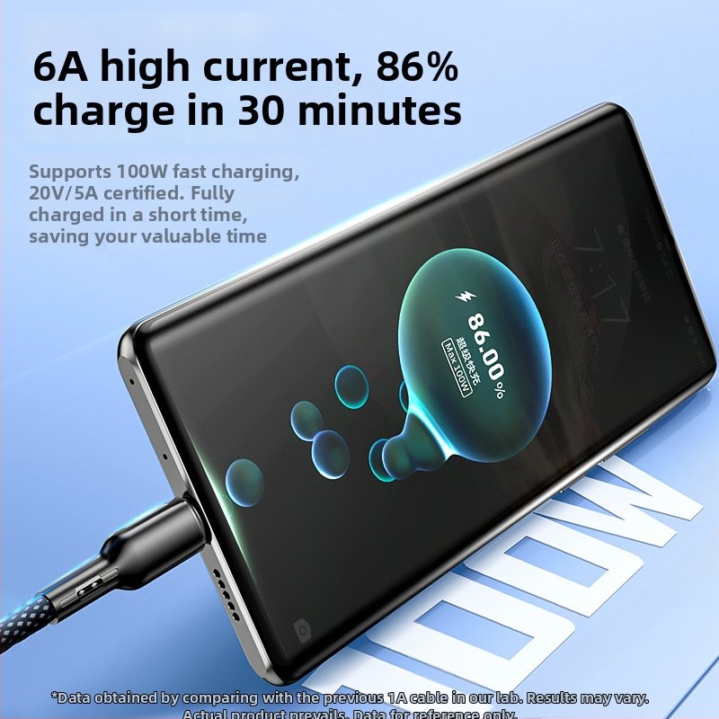 Flash repairman magnetinis įkrovimo kabelis su Lightning ir USB-C, pynėtas, vienas galas, 66W maksimali galia