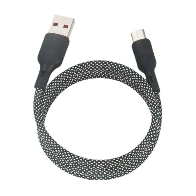 Flash repairman magnetinis įkrovimo kabelis su Lightning ir USB-C, pynėtas, vienas galas, 66W maksimali galia