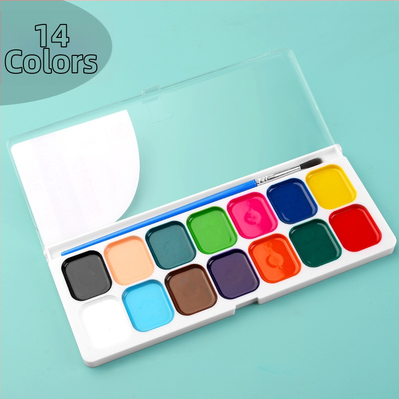 Poolkuiv akvarell komplekt lastele, 5 g maht, karbis pakendatud, akvarellmaalimiseks