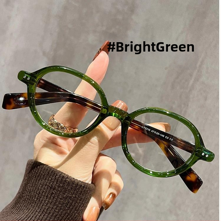 Presbiopiniai akiniai su apsauga nuo mėlynos šviesos ir radiacijos; lęšiai PC; pilnas rėmas; ovalo formos rėmas; leidimas 2024 m. rudenį.