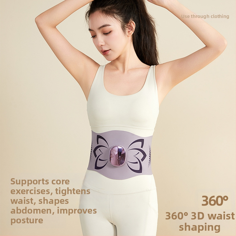 Pilvo masažo diržas su EMS mikro srove, vibracija ir karšto kompresija, įkraunama, mechaninis valdymas, 4 greičiai, iki 4 masažo galvų