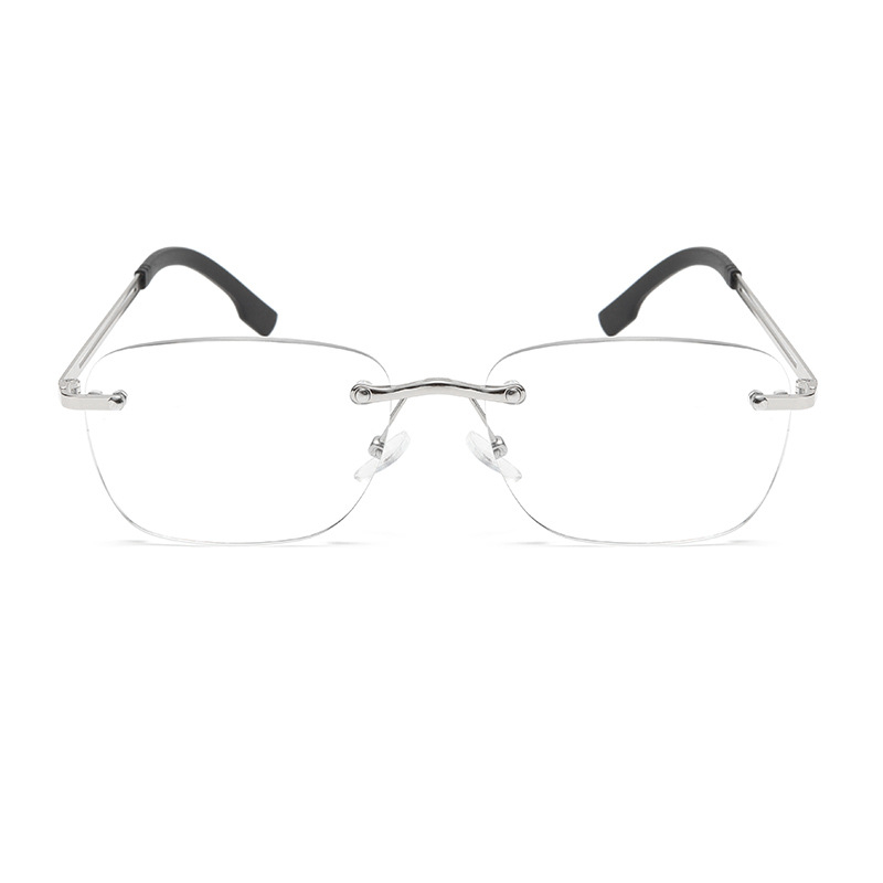 Be rėmelių skaitymo akiniai su fotokrominėmis lęšiais ir mėlynos šviesos apsauga, ultra lengvas rėmas, dvigubam naudojimui – tolimo ir arti