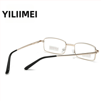 Presbiopijos akiniai – stikliniai lęšiai, asferinis dizainas, pilnas metalinis rėmas, kvadrato formos rėmas, retro stilius