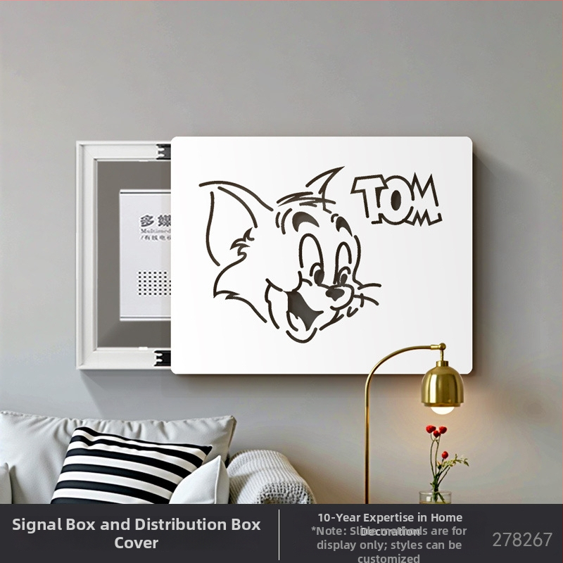 Mõõtmekasti dekoratiivne maal, kaasaegne minimalistlik stiil, raamita, PVC alus, PVC graveering, muster: loomad, multikas