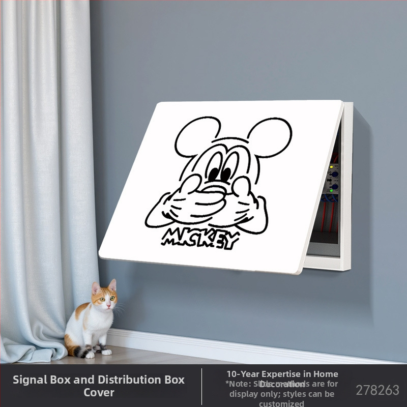 Mõõtmekasti dekoratiivne maal, kaasaegne minimalistlik stiil, raamita, PVC alus, PVC graveering, muster: loomad, multikas