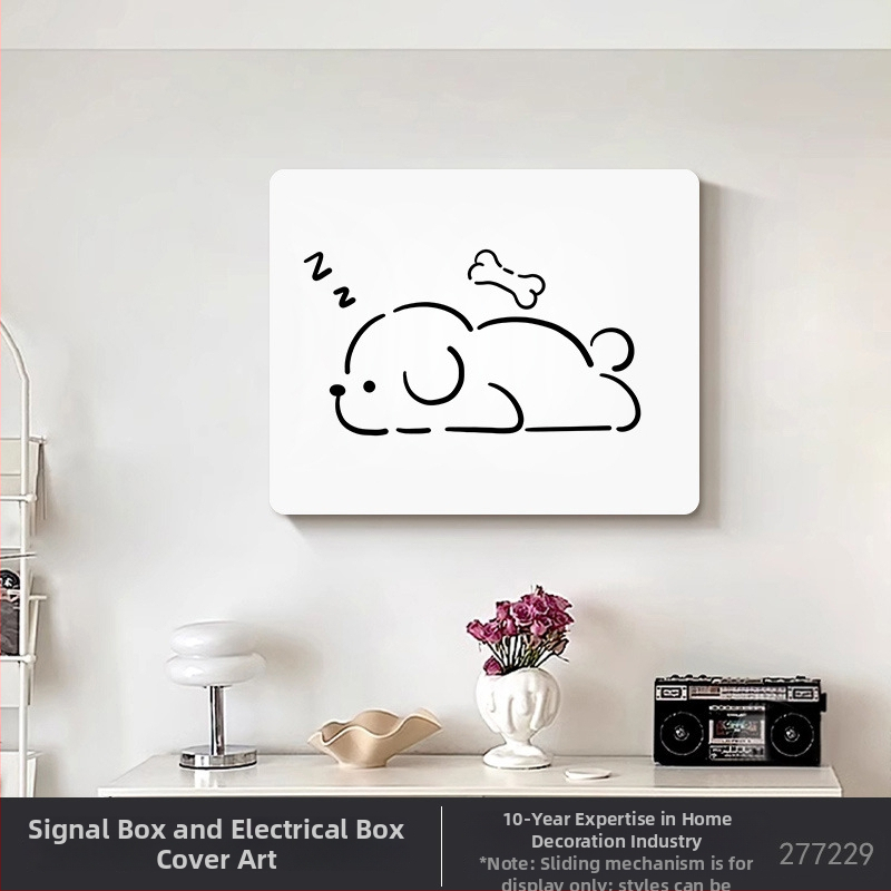 Mõõtmekasti dekoratiivne maal, kaasaegne minimalistlik stiil, raamita, PVC alus, PVC graveering, muster: loomad, multikas