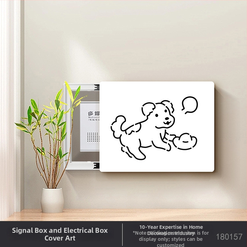 Mõõtmekasti dekoratiivne maal, kaasaegne minimalistlik stiil, raamita, PVC alus, PVC graveering, muster: loomad, multikas