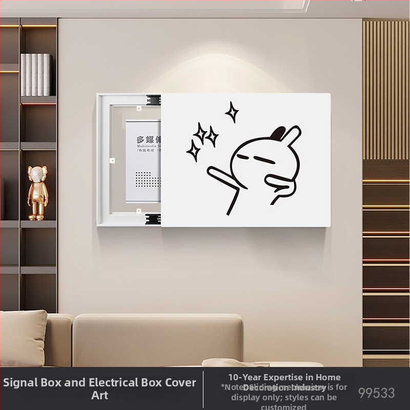 Mõõtmekasti dekoratiivne maal, kaasaegne minimalistlik stiil, raamita, PVC alus, PVC graveering, muster: loomad, multikas