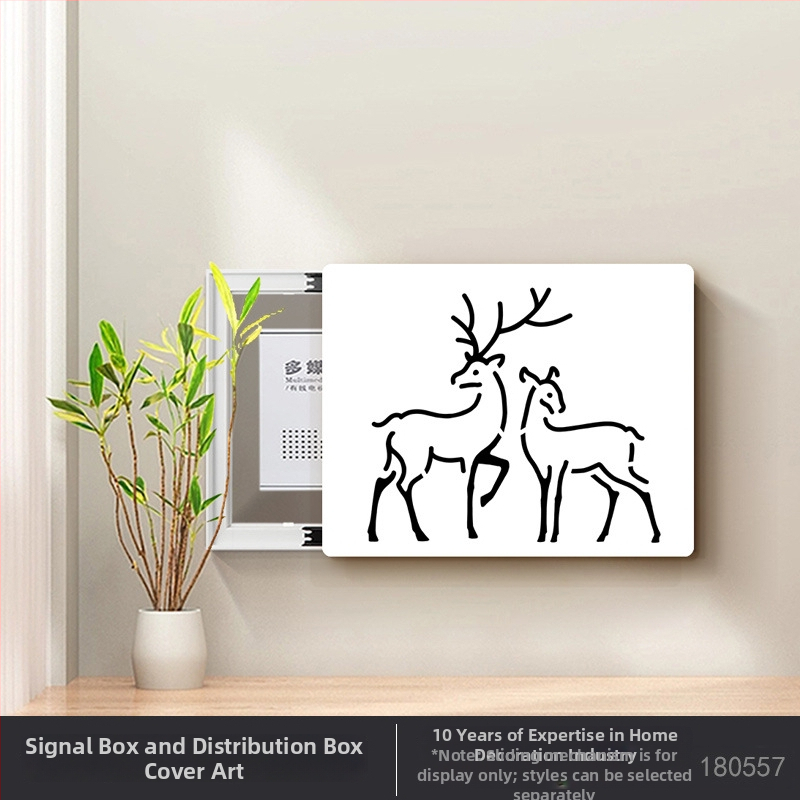 Mõõtmekasti dekoratiivne maal, kaasaegne minimalistlik stiil, raamita, PVC alus, PVC graveering, muster: loomad, multikas