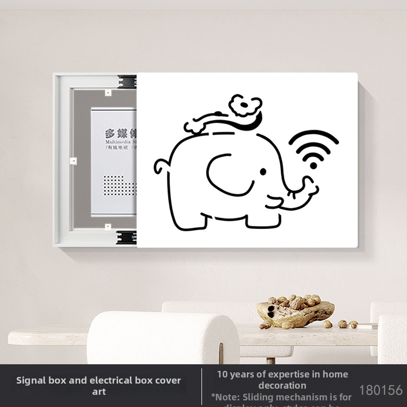 Mõõtmekasti dekoratiivne maal, kaasaegne minimalistlik stiil, raamita, PVC alus, PVC graveering, muster: loomad, multikas