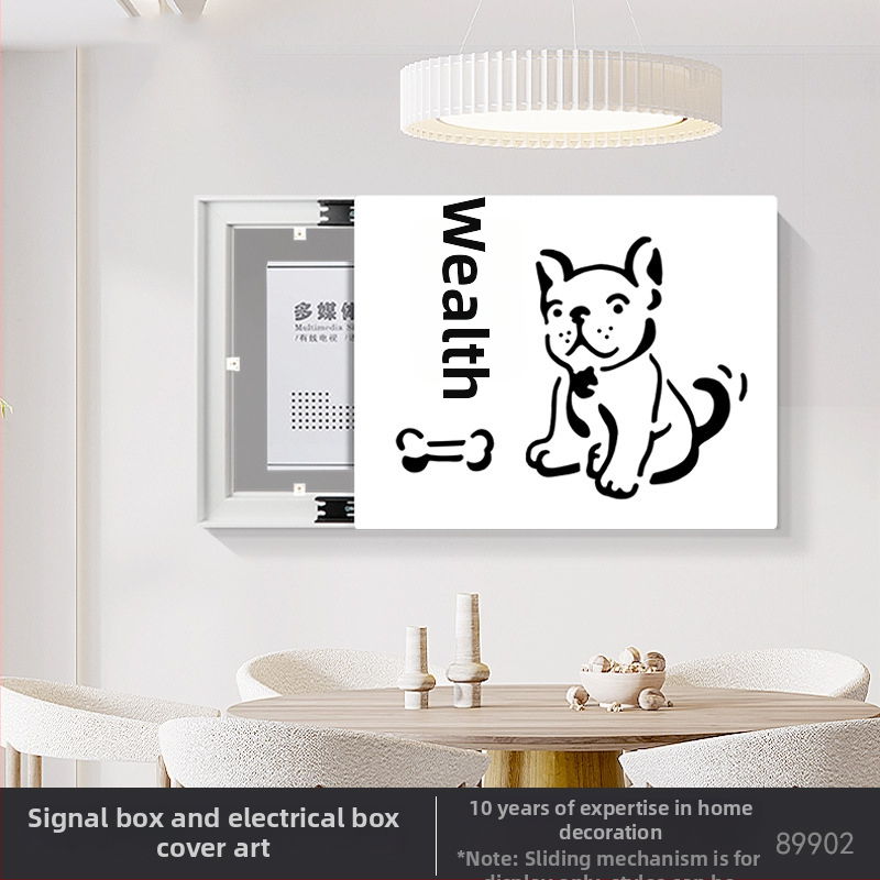 Mõõtmekasti dekoratiivne maal, kaasaegne minimalistlik stiil, raamita, PVC alus, PVC graveering, muster: loomad, multikas