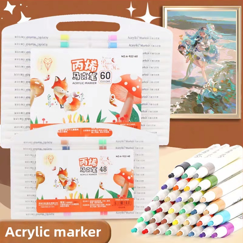 Akrilový marker pre základnú školu, so stackable dizajnom, neprechádza papierom, značka Qiwang