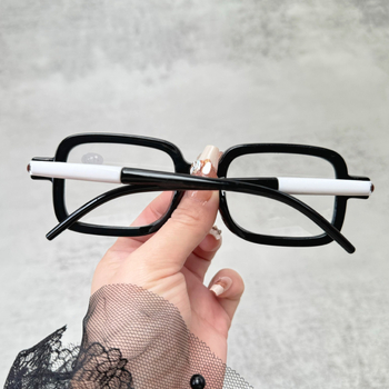 Skaitymo akiniai, pilno rėmo kvadrato dizainas, PC lęšiai, atsparūs radiacijai