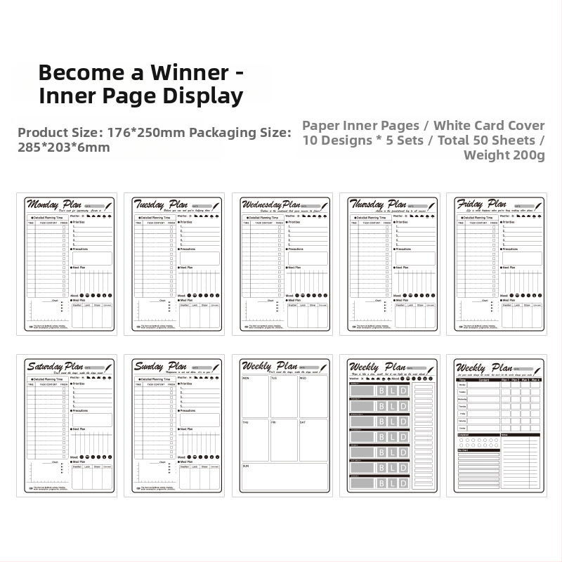 Spiralinė užrašų knygelė, 50 puslapių, popierinis viršelis, kūrybinio stiliaus užrašų knygelė