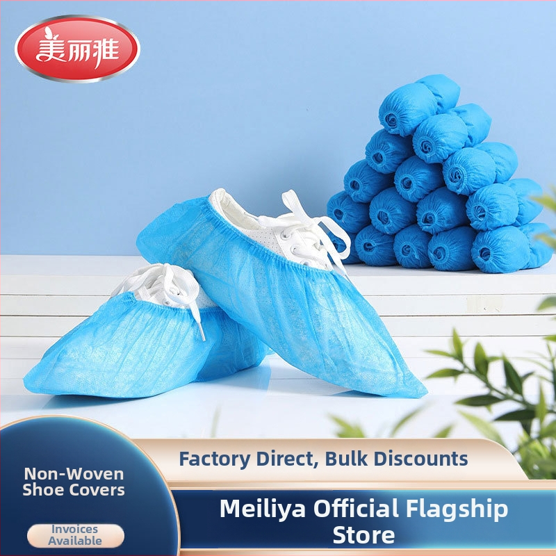 Vienkartiniai storinti netkto pluošto avalynės uždangalai, 80 vnt., dulkėms atsparūs ir neslidūs, namų ir kompiuterių patalpoms