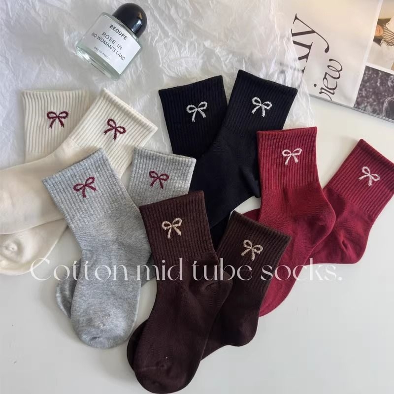 Gyerekeknek pamut zokni középmagas szárú, Cartoon Jacquard mintával, légáteresztő és izzadságfelszívó