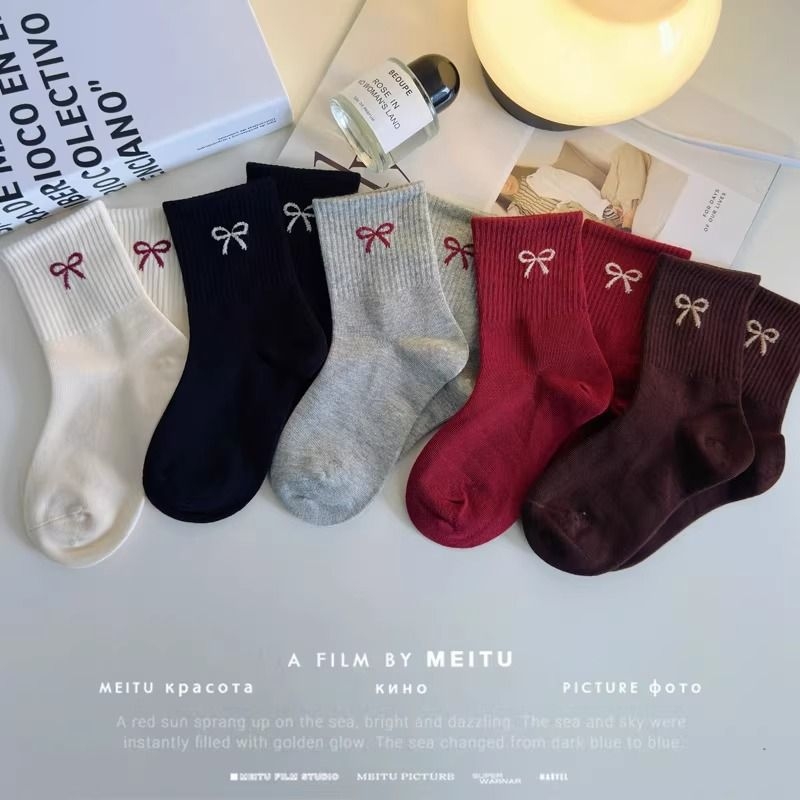 Gyerekeknek pamut zokni középmagas szárú, Cartoon Jacquard mintával, légáteresztő és izzadságfelszívó