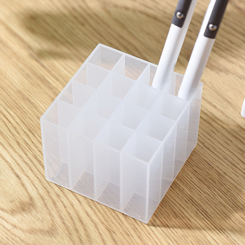 Likelai 049 tolltartó, PP műanyag, rekeszekkel, négyzet alakú asztali tároló, 1 L kapacitás