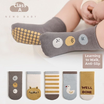 Beebide puuvillased sokid keskmise varre kõrgusega, libisemisvastane kummist tald, hingavad, kevad-sügis