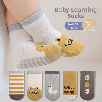 Beebide puuvillased sokid keskmise varre kõrgusega, libisemisvastane kummist tald, hingavad, kevad-sügis