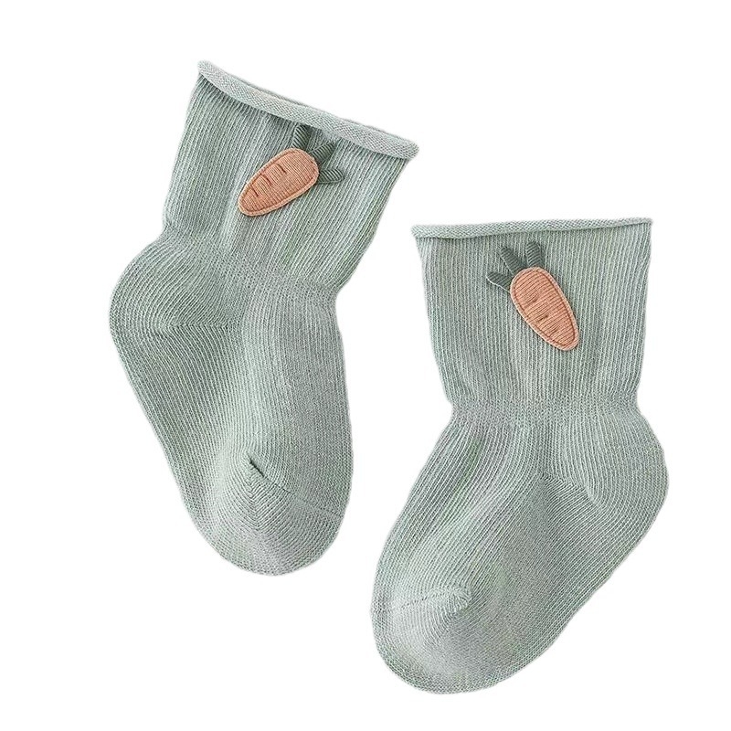 Beebide sokid 0–3 kuu vanustele, kevad-sügis, klass A, hingav puuvill, keskmise pikkusega toru, unisex