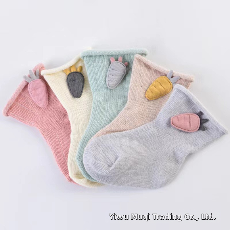 Beebide sokid 0–3 kuu vanustele, kevad-sügis, klass A, hingav puuvill, keskmise pikkusega toru, unisex