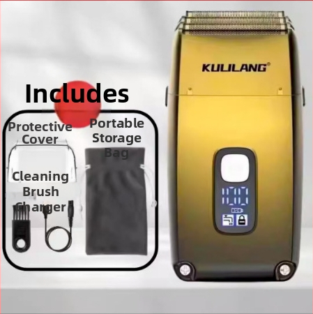 Elektrinis skutimosi įrenginys plikai galvai, trilapė tinklinė skustuvas, įmontuota baterija 2000–4000 mAh, šepetinis variklis, atsparus vandeniui