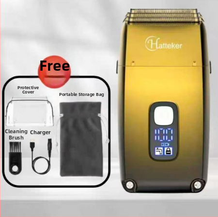 Elektrinis skutimosi įrenginys plikai galvai, trilapė tinklinė skustuvas, įmontuota baterija 2000–4000 mAh, šepetinis variklis, atsparus vandeniui